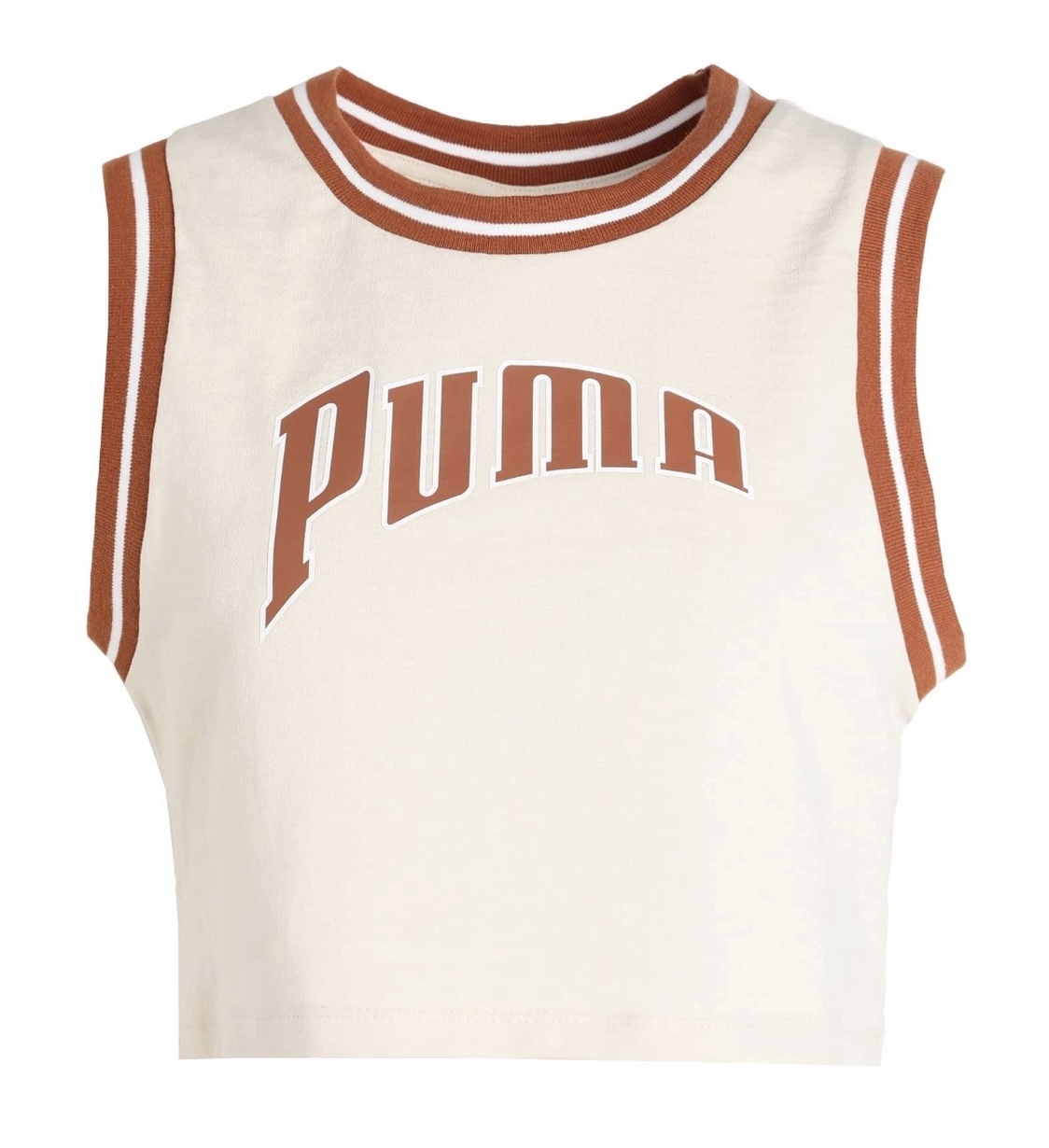 PUMA  |Crew Neck Cotton Logo Cropped Tops Tanks & Camisoles