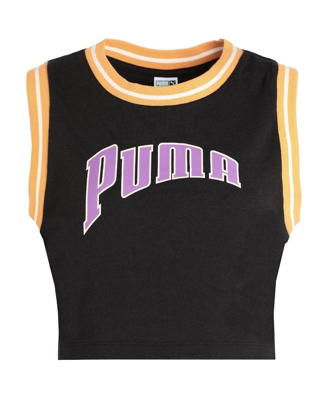 PUMA  |Crew Neck Cotton Logo Cropped Tops Tanks & Camisoles