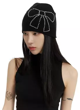 Ribbon Beaded Beanie CF428