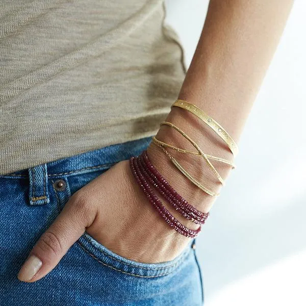 Ruby Rondelle Beaded Wrap Bracelet