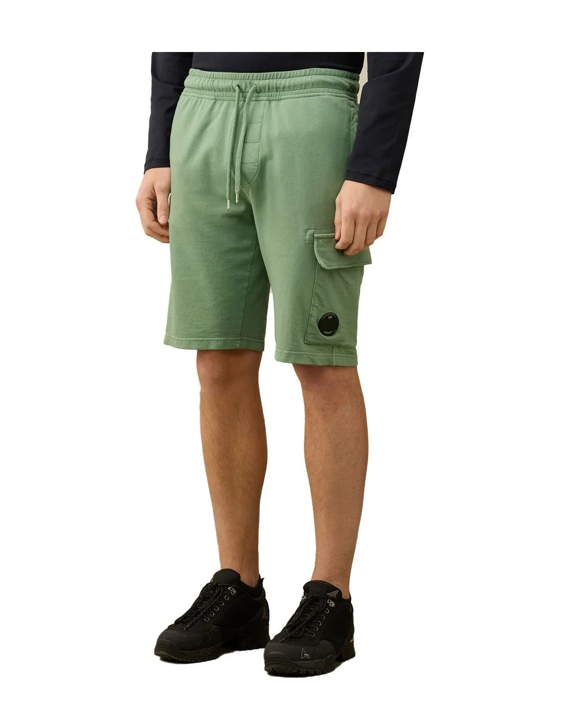 Shorts C.P. Company uomo 16CMSB021A Light fleece verde