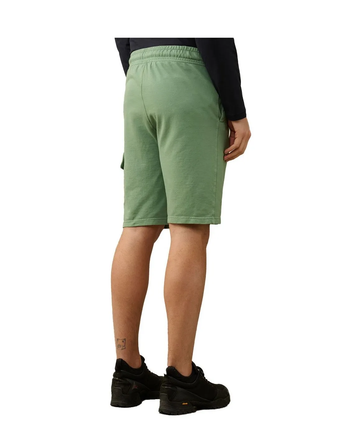 Shorts C.P. Company uomo 16CMSB021A Light fleece verde