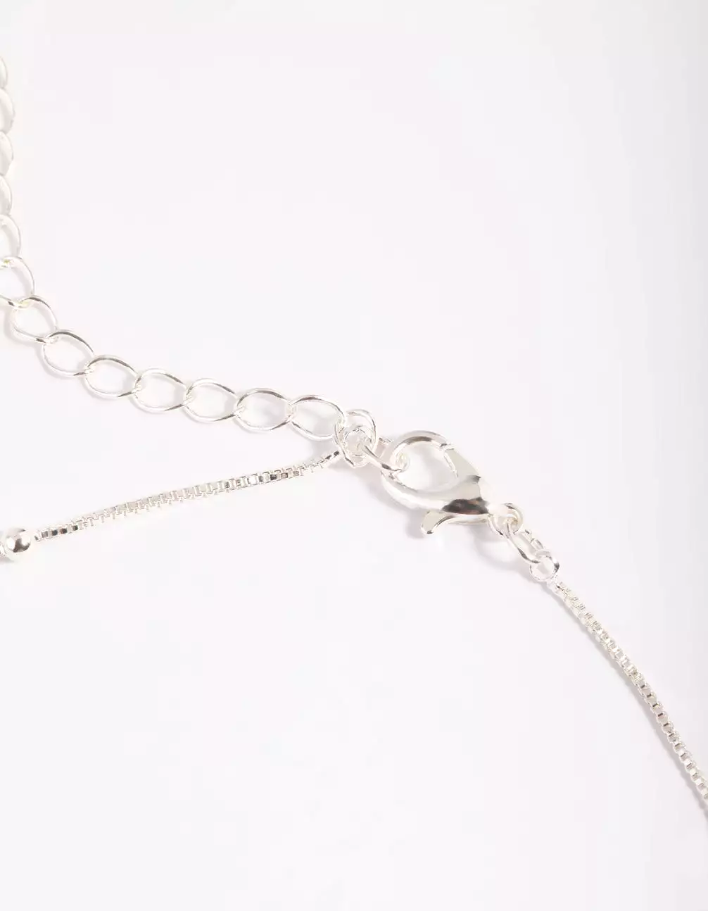 Silver Plated Cubic Zirconia Ball Anklet