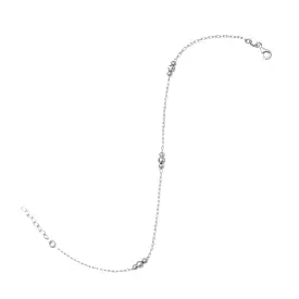 Sterling Silver Chain and Bead Anklet