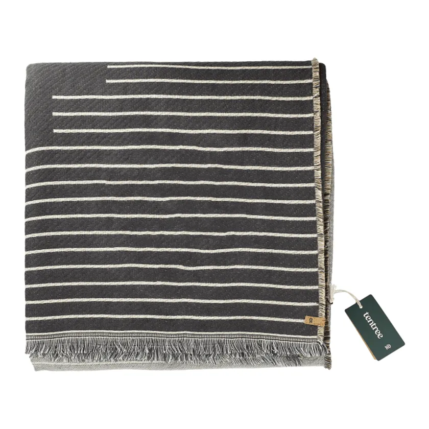 Tentree Organic Cotton Peaks Woven Custom Blankets, Gray