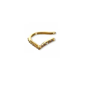 V Pave Ear-cuff