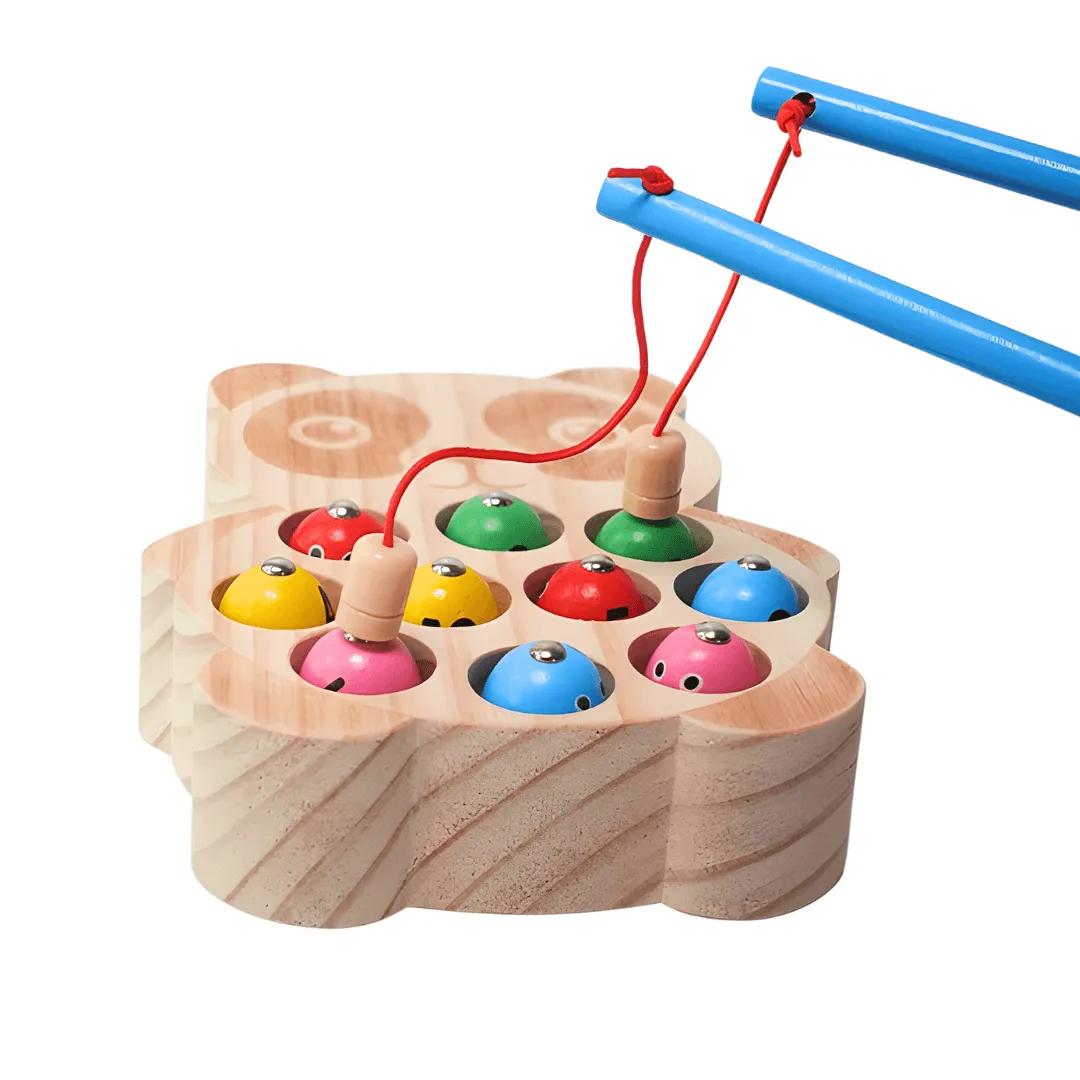 Wooden Panda Fishing | Magnetic Toy Set-1