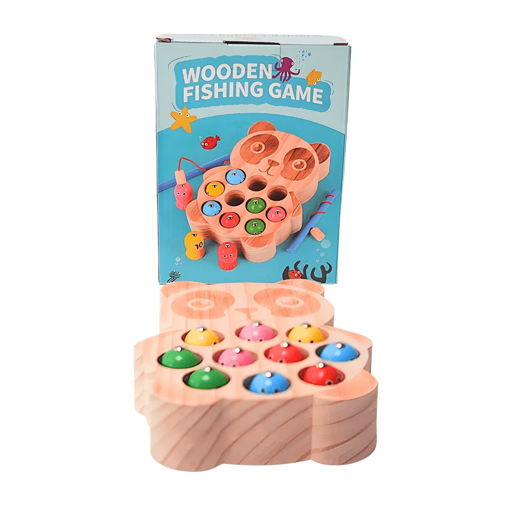 Wooden Panda Fishing | Magnetic Toy Set-1